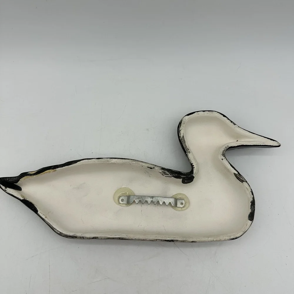 Ceramic Duck Wall Hanging Black And White Glossy Finish 10